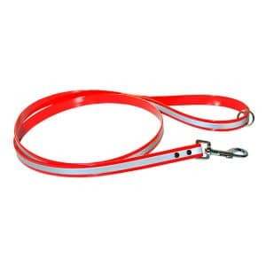 reflexné vodítko vyrobené z materiálu biothane dĺžka 150cm hrúbka 19mm oranžové VVS SK s.r.o.