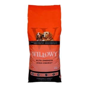 kompletné krmivo pre psov vo vysokej záťaži vo vysokom stupni záťaže Willowy High Energy 20kg